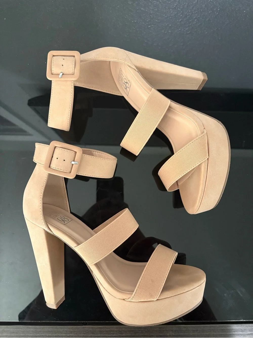 Shiekh Tan Strappy Platform High Heel Sandals
